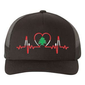 Support Love Lebanon Heartbeat Yupoong Adult 5-Panel Trucker Hat