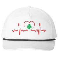 Support Love Lebanon Heartbeat Snapback Five-Panel Rope Hat