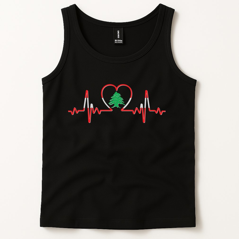 Support Love Lebanon Heartbeat Tank Top