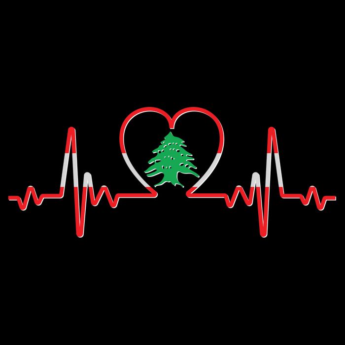 Support Love Lebanon Heartbeat Tank Top