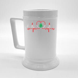 Support Love Lebanon Heartbeat Beer Stein