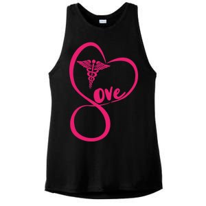 Support Love Nurses Ladies PosiCharge Tri-Blend Wicking Tank