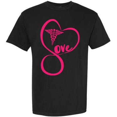 Support Love Nurses Garment-Dyed Heavyweight T-Shirt