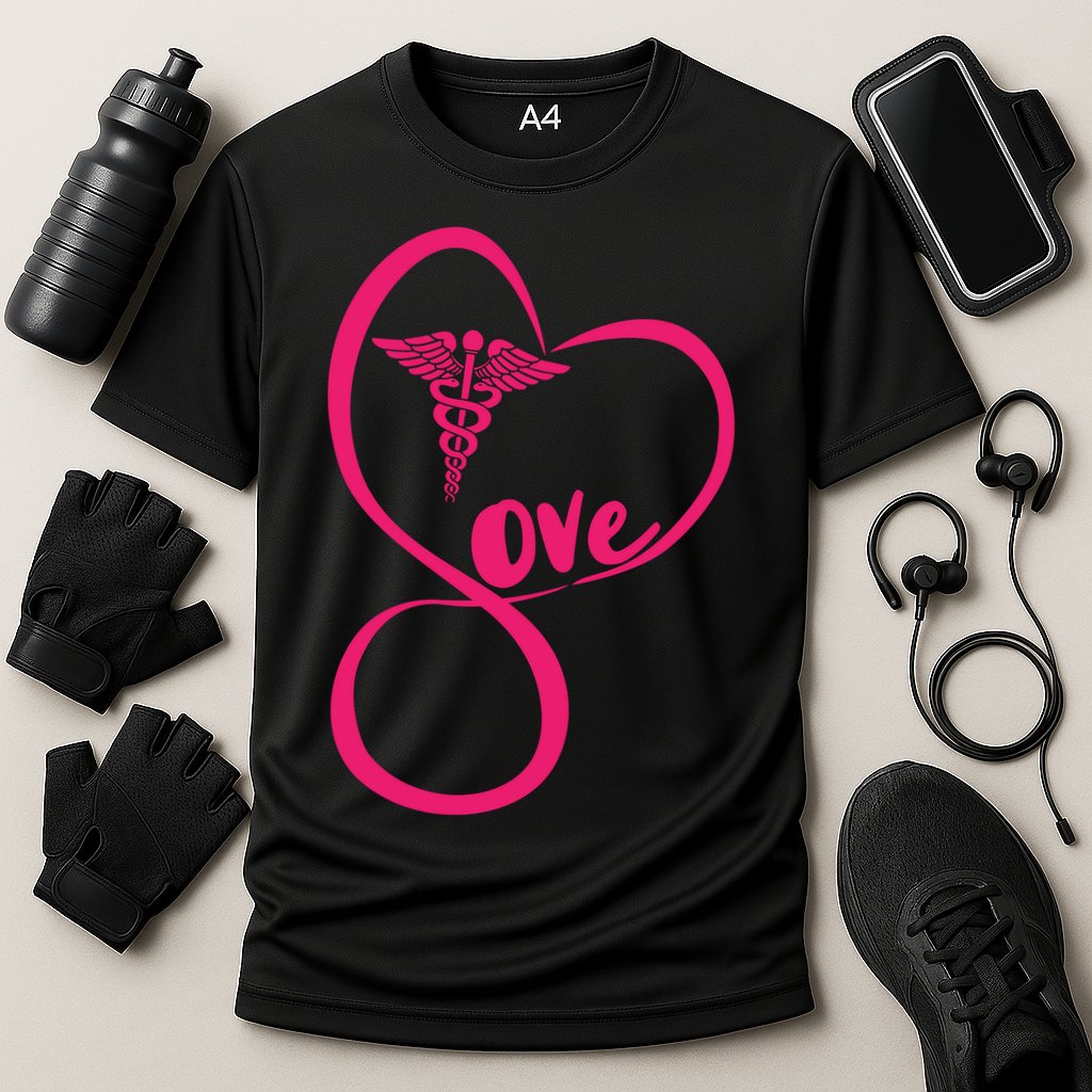 Support Love Nurses Cooling Performance Crew T-Shirt