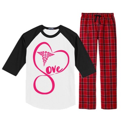 Support Love Nurses Raglan Sleeve Pajama Set