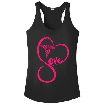 Support Love Nurses Ladies PosiCharge Competitor Racerback Tank