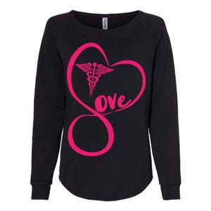 Support Love Nurses Womens California Wash Sweatshirt