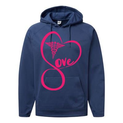 Support Love Nurses Performance Fleece Hoodie