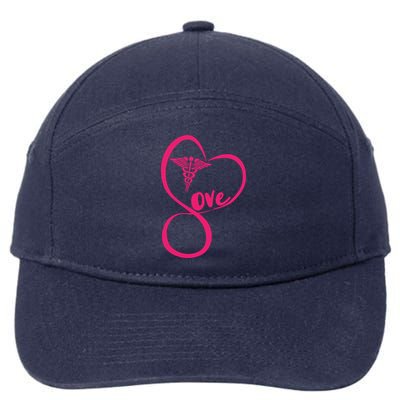 Support Love Nurses 7-Panel Snapback Hat