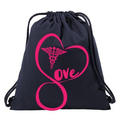 Support Love Nurses Drawstring Bag