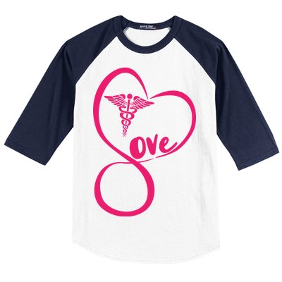 Support Love Nurses Baseball Sleeve Shirt