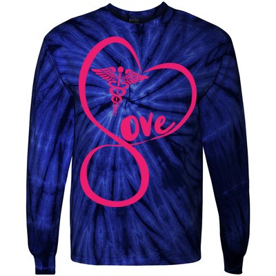 Support Love Nurses Tie-Dye Long Sleeve Shirt