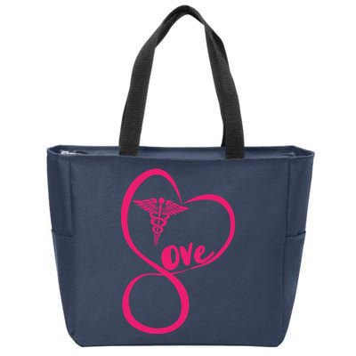 Support Love Nurses Zip Tote Bag