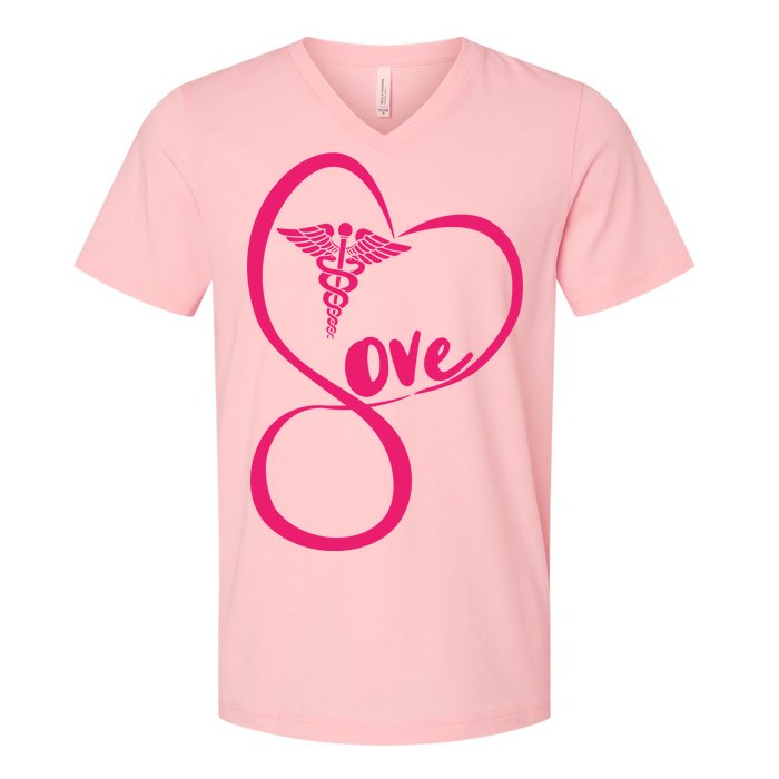 Support Love Nurses V-Neck T-Shirt