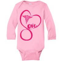 Support Love Nurses Baby Long Sleeve Bodysuit