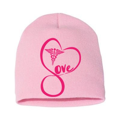 Support Love Nurses Short Acrylic Beanie