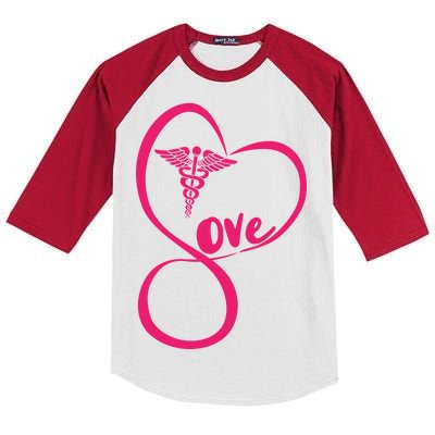 Support Love Nurses Kids Colorblock Raglan Jersey