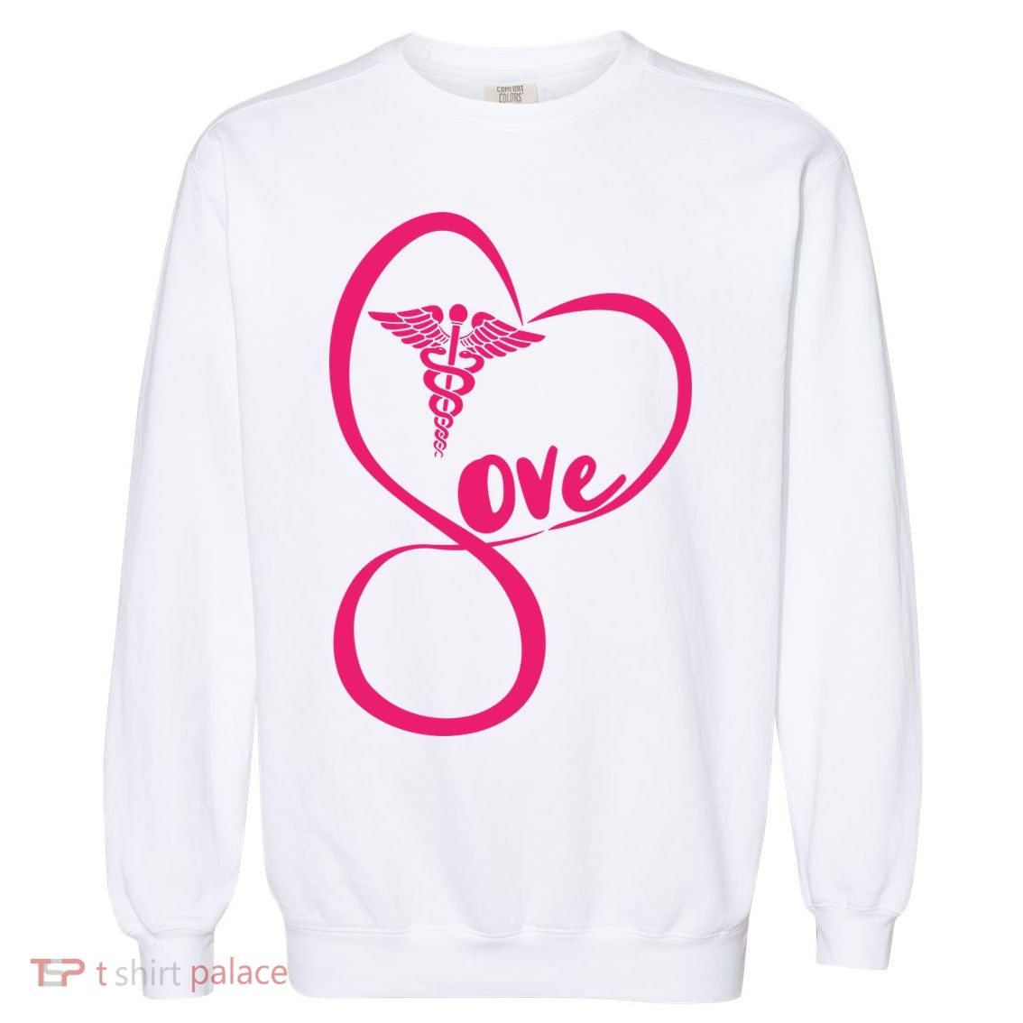 Support Love Nurses Garment-Dyed Sweatshirt