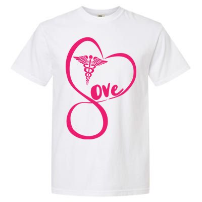 Support Love Nurses Garment-Dyed Heavyweight T-Shirt