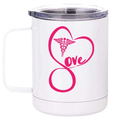 Support Love Nurses 12 oz Stainless Steel Tumbler Cup