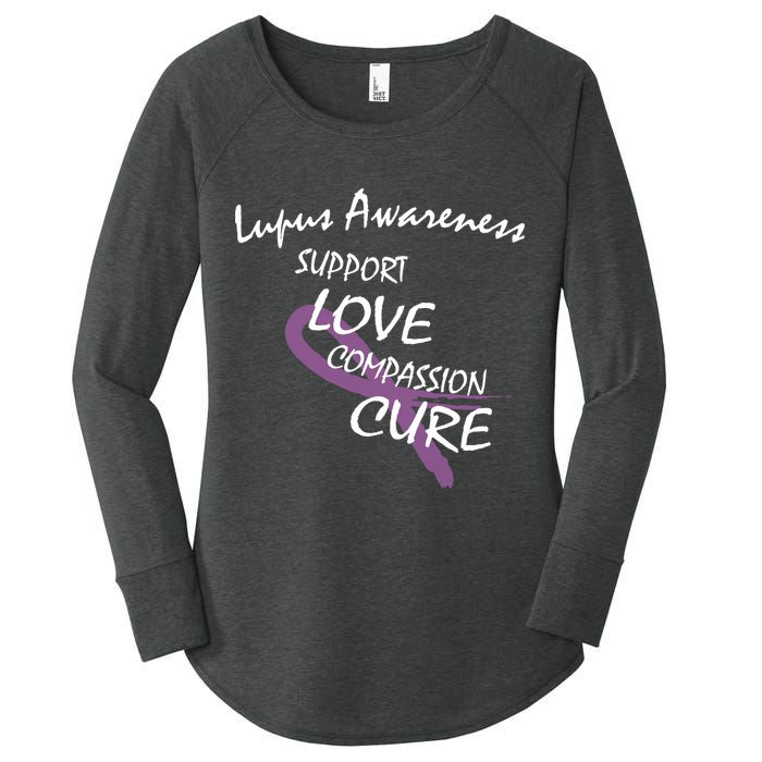Support Lupus Awareness Women's Perfect Tri Tunic Long Sleeve Shirt