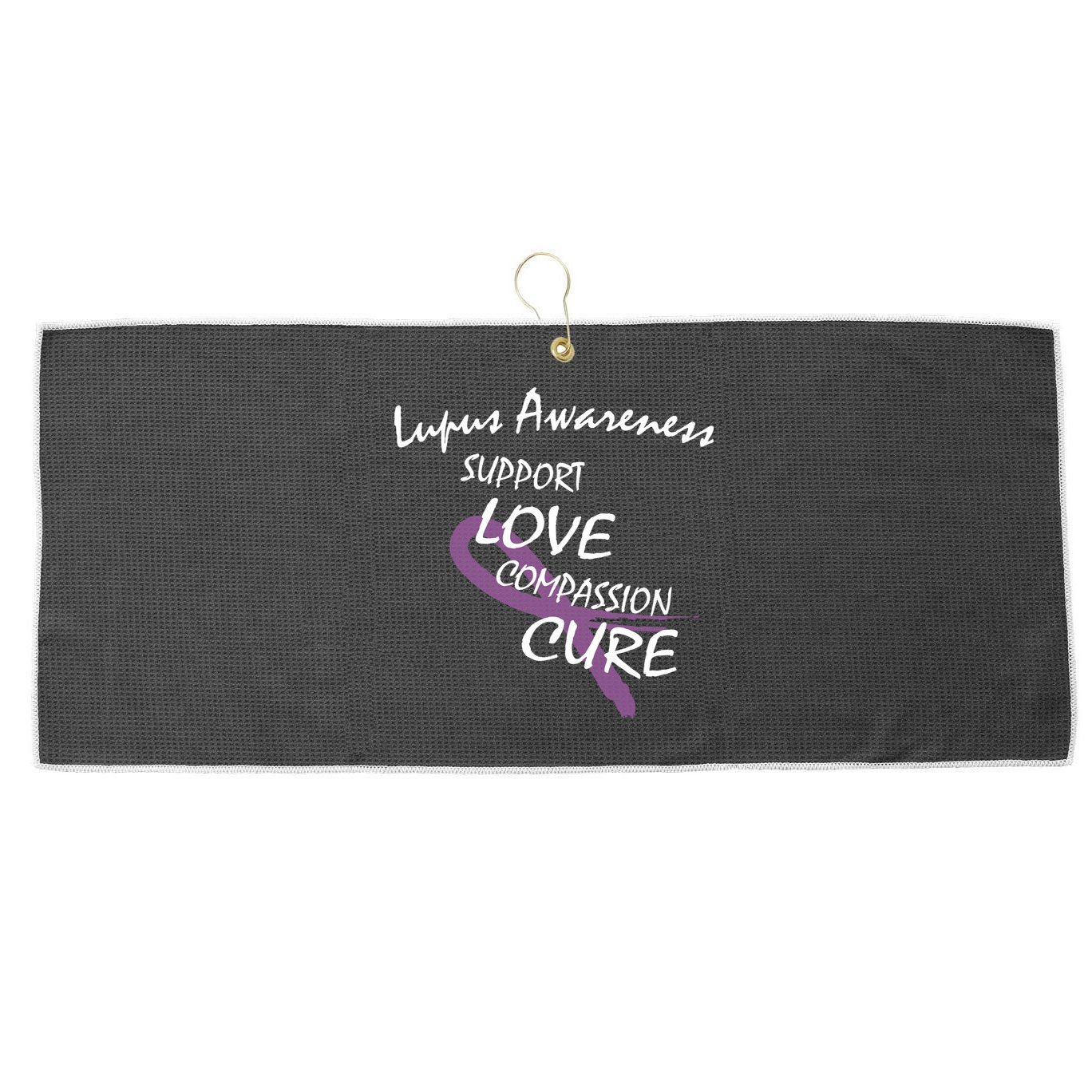 Support Lupus Awareness Large Microfiber Waffle Golf Towel