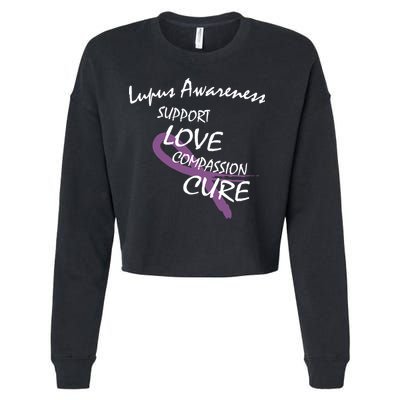 Support Lupus Awareness Cropped Pullover Crew
