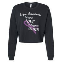 Support Lupus Awareness Cropped Pullover Crew