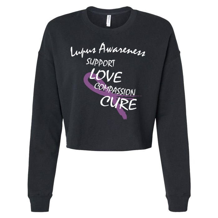 Support Lupus Awareness Cropped Pullover Crew