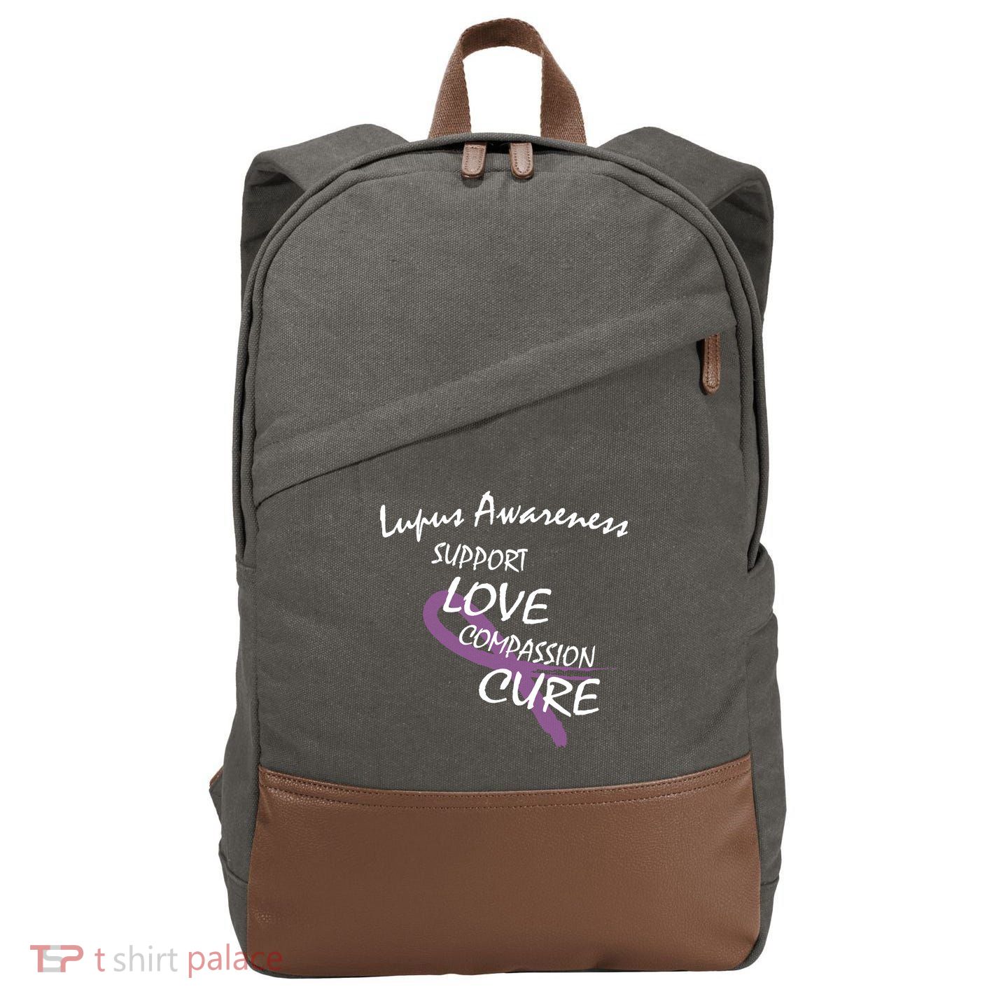 Support Lupus Awareness Cotton Canvas Backpack