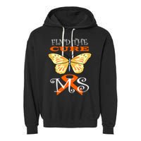 Support MS Help Find The Cure Ribbon Multiple Sclerosis Garment-Dyed Fleece Hoodie