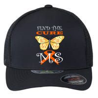 Support MS Help Find The Cure Ribbon Multiple Sclerosis Flexfit Unipanel Trucker Cap