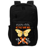 Support MS Help Find The Cure Ribbon Multiple Sclerosis Impact Tech Backpack