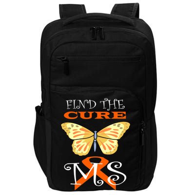 Support MS Help Find The Cure Ribbon Multiple Sclerosis Impact Tech Backpack