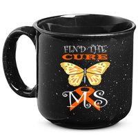 Support MS Help Find The Cure Ribbon Multiple Sclerosis 15oz Campfire Ceramic Mug