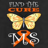 Support MS Help Find The Cure Ribbon Multiple Sclerosis Crop Fleece Hoodie