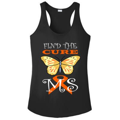Support MS Help Find The Cure Ribbon Multiple Sclerosis Ladies PosiCharge Competitor Racerback Tank