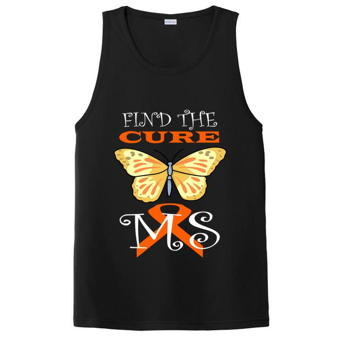 Support MS Help Find The Cure Ribbon Multiple Sclerosis PosiCharge Competitor Tank