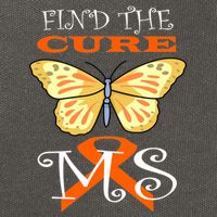 Support MS Help Find The Cure Ribbon Multiple Sclerosis Cotton Canvas Backpack