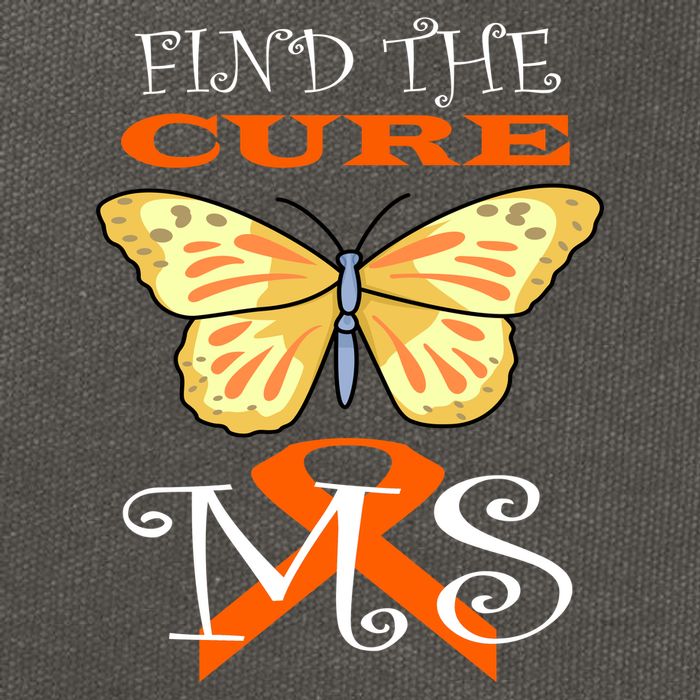 Support MS Help Find The Cure Ribbon Multiple Sclerosis Cotton Canvas Backpack