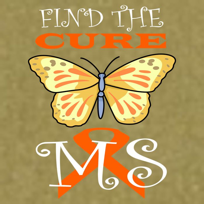 Support MS Help Find The Cure Ribbon Multiple Sclerosis Garment-Dyed Women's Muscle Tee