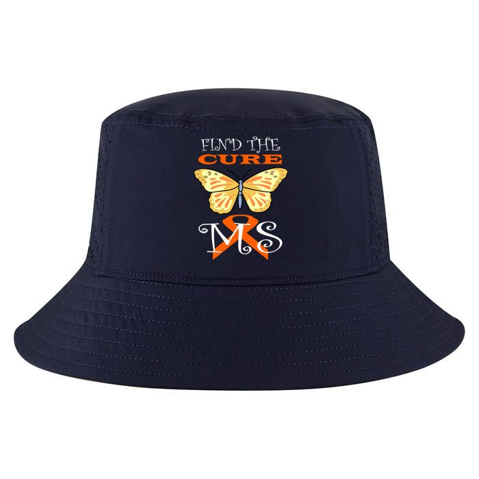 Support MS Help Find The Cure Ribbon Multiple Sclerosis Cool Comfort Performance Bucket Hat