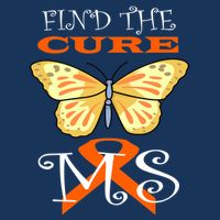 Support MS Help Find The Cure Ribbon Multiple Sclerosis Full-Length Apron With Pockets