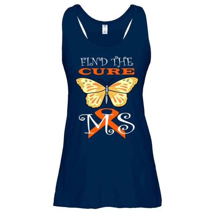 Support MS Help Find The Cure Ribbon Multiple Sclerosis Ladies Essential Flowy Tank