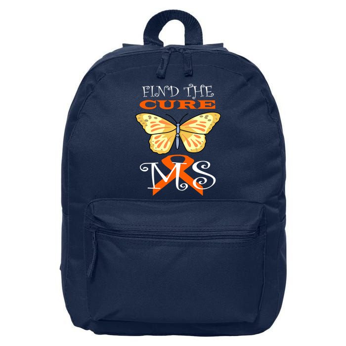 Support MS Help Find The Cure Ribbon Multiple Sclerosis 16 in Basic Backpack