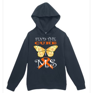 Support MS Help Find The Cure Ribbon Multiple Sclerosis Urban Pullover Hoodie