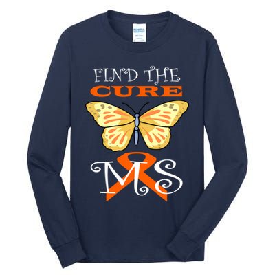Support MS Help Find The Cure Ribbon Multiple Sclerosis Tall Long Sleeve T-Shirt