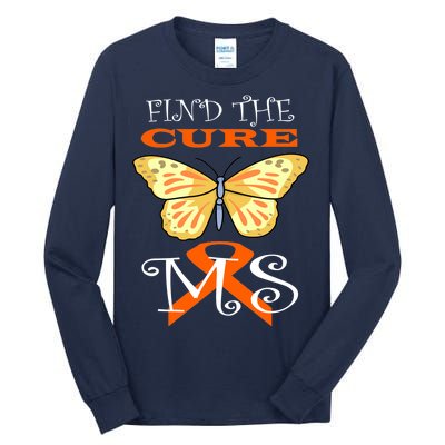 Support MS Help Find The Cure Ribbon Multiple Sclerosis Tall Long Sleeve T-Shirt