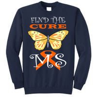 Support MS Help Find The Cure Ribbon Multiple Sclerosis Tall Sweatshirt