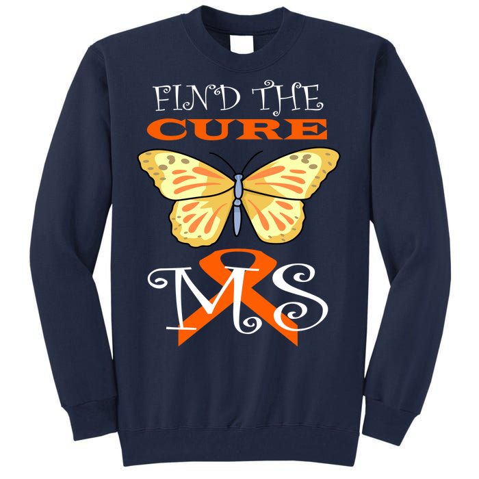 Support MS Help Find The Cure Ribbon Multiple Sclerosis Tall Sweatshirt